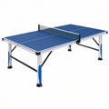 Stół do tenisa stołowego 274 x 152.5 x 76 cm niebieski z metalową ramą do gry