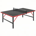 Stół do tenisa stołowego 274 x 152.5 x 76 cm czarno-czerwony z metalową ramą